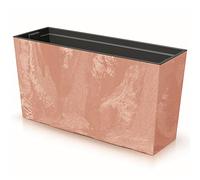 botle Jardinière en plastique avec bac à fleurs 77 x 40 cm en terre cuite et béton - Grande taille avec 2 stabilisateurs - Résistant aux UV - Pour intérieur et extérieur