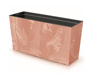 botle Jardinière en plastique avec bac à fleurs 77 x 40 cm en terre cuite et béton - Grande taille avec 2 stabilisateurs - Résistant aux UV - Pour intérieur et extérieur