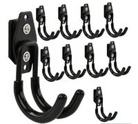 botle Lot de 10 crochets à outils Qbrick pour outils électriques en forme de U de 7 cm, robustes avec revêtement en PVC, pour garage, abri de jardin, double crochet, capacité de charge jusqu'à 40 kg