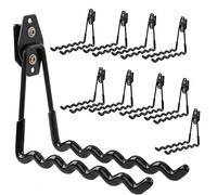 botle Lot de 10 crochets à outils Qbrick pour outils - Forme ondulée de 19 cm - Solide avec gaine en PVC - Pour garage, hangar, atelier, scie à main et scie de jardin - Double crochet jusqu'à 30 kg