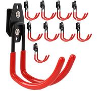 botle Lot de 10 Crochets à Outils Qbrick Système de Valise pour Outils en Forme de U 11cm Solide avec Gaine PVC pour Garage Abri Atelier pour Scie à Main et Scie de Jardin Capacité de Charge jusqu'à