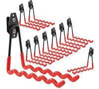 botle Lot de 10 crochets à outils Qbrick Système de valise pour outils Forme ondulée 19 cm Solide avec gaine en PVC pour garage, hangar, atelier, scie à main et scie de jardin Charge maximale 30 kg