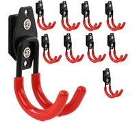 botle Lot de 10 crochets Qbrick pour outils électriques, en forme de U de 7 cm, robustes avec revêtement en PVC, pour garage, abri de jardin, crochets pour vêtements et rouleau de peinture, charge