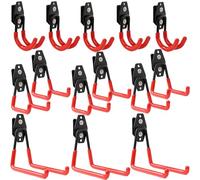 botle Lot de 14 crochets à outils Qbrick Système de valise pour outils droits et en forme de U S, M, L, en acier avec PVC, garage, atelier, outils électriques, double crochet, charge maximale : 30 kg