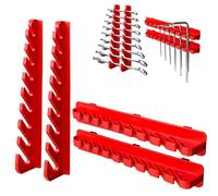 botle Lot de 2 supports pour clés à molette, 4 éléments. Pour planche à outils, mur rouge