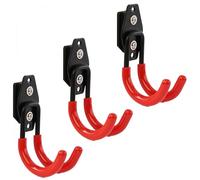 botle Lot de 3 crochets à outils Qbrick Système de valise pour outils électriques en forme de U de 7 cm - Solide avec PVC - Pour garage, abri de jardin, vêtements et rouleau de peinture - Double