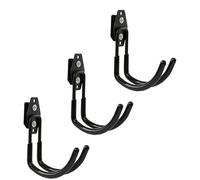 botle Lot de 3 Crochets à Outils Qbrick Système de Valise pour Outils en Forme de U 11cm Gaine PVC pour Garage Abri Atelier pour Scie à Main et Scie de Jardin Double Crochet Jusqu'à 30kg