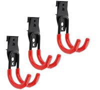 botle Lot de 3 crochets muraux à outils en forme de U de 7 cm, solides en PVC, pour garage, abri de jardin, vêtements et rouleau de peinture, double crochet, capacité de charge jusqu'à 40 kg