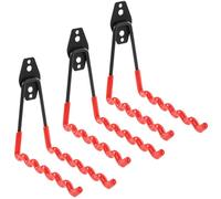 botle Lot de 3 crochets muraux pour outils électriques, forme ondulée 19 cm, avec PVC, pour garage, abri de jardin, support pour vélos ou tuyaux de jardin, double crochet, capacité de charge jusqu'à