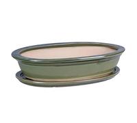 botle Mini Pot de Fleurs en céramique pour bonsaï - Vert - Taille : 45