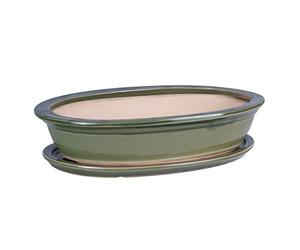 botle Mini Pot de Fleurs en céramique pour bonsaï - Vert - Taille : 50