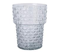 botle Pot à orchidées en verre Motif brique Diamètre 13 cm Hauteur 17 cm