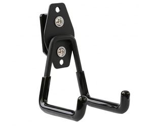 botle Qbrick Crochet à outils droit 7 cm, stable, avec gaine en PVC, pour garage, atelier, hangar, double crochet, charge maximale : 40 kg, pour câble d'extension - Bleu