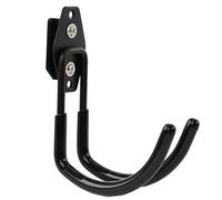 botle Qbrick Crochet à outils en forme de U 11 cm avec gaine en PVC pour garage, abri de jardin, atelier, scie à main et scie de jardin, double crochet, capacité de charge jusqu'à 30 kg, noir