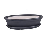 botle Saladier à bonsaï - Mini Pot de Fleurs - en céramique - Noir - 6 Tailles (45)