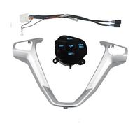 Botón Control Volante Boutons Commande Au Volant Panneau Cadre Voiture Couverture Volant Décorative + Boutons Régulateur Vitesse Pour Ford Pour Fiesta MK7 MK8 Pour Ecosport 2013(Blue backlight)