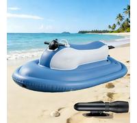 BoTongSiHai Bateau À Moteur Électrique Gonflable Et Scooter sous-Marin - 500W Brushless, Batterie 10000/16000mAh, 3-7 Km/h, Télécommande, Autonomie Prolongée, pour Adulte Et Enfant(White,500W10Ah)
