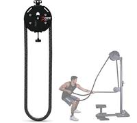 BoTongSiHai Machine À Corde avec Système De Résistance Infini - Équipement D'Entraînement Croisé (Cross-Training), Compact Et Portable, pour Utilisation en Intérieur/Extérieur(Black)