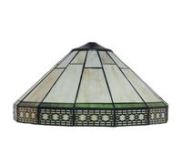 BOTOWI Abat-Jour de Lampe Tiffany 16 Pouces de Large Accessoires de Remplacement Seulement Abat-Jour en Verre teinté Jaune de Style Mission pour Lampe de Table Lampe à Suspension Lampe de Sol