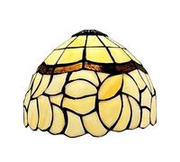 BOTOWI Abat-Jour Tiffany 8 Pouces de Large Accessoires de Remplacement, Seulement 20 cm vitrail Abat-Jour, Couverture de lumière Vintage pour Lampe de Table Suspension Lampe de Chevet,Beige