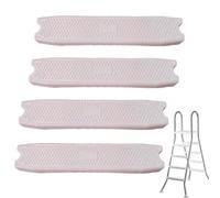 BOTOWI Marches d'échelle de piscine de 18 pouces Remplacement Marches d'échelle de piscine universelles pour escaliers en plastique moulé robustes creusés et hors sol, capacité de poids de 500 lb,4pcs