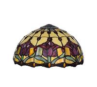 BOTOWI Remplacement d'abat-Jour en vitrail Uniquement dans Le Style Tiffany Abat-Jour Tulipe de 12 Pouces Couverture de Lampe Pastorale rétro pour Lampe de Table Lampes suspendues Lampadaires,A