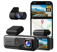BOTSLAB 4K+2K Car Dashcam Front and Rear, STARVIS HDR Infrared Embedded Camera, 5.8GHz WiFi GPS, 170° Wide Angle, ADAS, Day and Night Vision IR WDR,24/7 Parking Mode, with 64GB SD Card