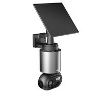 BOTSLAB 4K Caméra de Surveillance extérieure Batterie Solaire, mémoire Locale de 32 Go, sans Frais, caméra Wi-FI panoramique à 360° pour l'extérieur avec Vision Nocturne Couleur UHD 8 MP, détection I