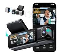BOTSLAB 4K Dashcam Voiture Avant Intérieur，Écran Tactile IPS 3,18"