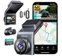 BOTSLAB 4K Dashcam Voiture STARVIS 2, avec 64GB Carte, Kit de Câblage | WiFi 5,8 GHz, Commande Vocale, Écran IPS 2'', GPS,Vision Nocturne WDR, Grand Angle 170°, G-Capteur, Mode Stationnement 24H