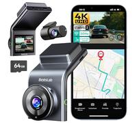 BOTSLAB 4K Dashcam Voiture, STARVIS 2, WiFi 5,8 GHz, 64GB Carte, G-Capteur