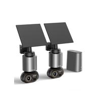 BOTSLAB 4K Kit de 2 caméras de sécurité sans Fil extérieures, sans abonnement, caméra extérieure PTZ à 360° avec Base, caméra Solaire sans Fil, Vision Nocturne, Stockage Local de 32 Go