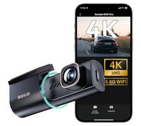 Botslab Dashcam Voiture 4K, Mini Dash Cam Rotative 360° avec Super Condensateur, Wi-Fi Double Bande & Bluetooth, Vision Nocturne, Mode Parking 24H, Contrôle APP, Capteur G, Grand Angle, Jusqu'à 512 Go