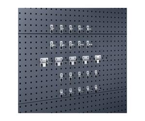 Bott Assortiment de porte-outils 25-pcs.galvanisé p. panneaux perforés 15 crochets/ 1 Quantité:1