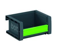 Bott Boîtes de rangement ouvertes L298xl130xH165mm PP gris anthracite Quantité:1