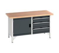 Bott Bott Établi cubio 1500 x 750 x 840 mm RAL 7035/7016 Quantité:1