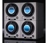 botta Remontoir de montre de qualité supérieure avec entraînement direct silencieux - Fonctionnement USB et piles - Extensible de manière modulaire, gris, 4 Module, Moderne