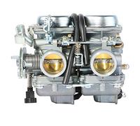 Bottam PD26JS Carburateur Bicylindre 26 MM 250CC CBT 125/250 Convient pour Moto VéLo Tout TéRrain Johnny Pag 300 Barhog Raptor FX-3 Carb Argent 500076026