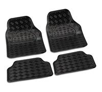 Bottari 17145 Chrome Jeu de Tapis de Sol en PVC, Effet Laminé Noir, Set de 4