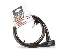 Bottari bike sécurité antivol avec Cadenas et clé Ultra résistante à Gaine en PVC Souple Noir 1000 mm