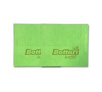Bottari Chiffons polyvalents 36 x 40 cm - Lot de 2 pièces, vert, super absorbants - Lave, sèche et brillante sans peluches et halos - Nettoyage de la maison, cuisine, salle de bain, lavable en machine