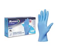 Bottari Gants en nitrile jetables bleu, sans talc, lot de 100 pièces, taille XL, hypoallergéniques, résistants