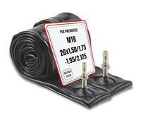 Bottari Lot de 2 Chambres à air VTT 26 x 1,50/1,75 - 1,95/2,125 - Vanne Italie 40 mm - 26 Pouces - Caoutchouc résistant - Anti-perçage - Facile à Installer