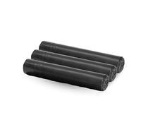 Bottari Lot de 30 sacs poubelle maxi épaisseur 160 l 90 x 120 cm, avec lacets de fermeture, noir, sacs poubelle résistants, 3 rouleaux de 10 pièces