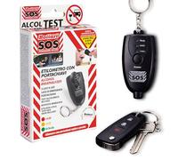 Bottari S.O.S. Éthylotest Porte-clés à LED - Test d'alcool Portable pour Usage Personnel, indicateur à Niveaux avec Voyant Lumineux, Compact et de Poche, avec Anneau Porte-clés Inclus