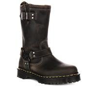 Botte Femme Dr Martens Anistone Hi Tall Pull On BIKER En Brun EU 36-42