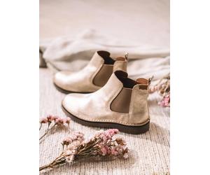 Botte argentée pour femme et cuir | ISA-PL 37