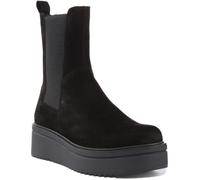 Botte Chelsea en cuir nubuck pour femme VAGABOND Tara - Noir - Semelle compensée - A élastique 36