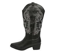Botte Cowboy Femme Rose Marron Noir 40 Bottes Basses Daim Mollet Large Bottine Western Talon Bas Perforées Bottines Longues Chaussures de Sport Travail Flâner Soirée disco Carnaval Festival Fête 41 46