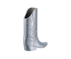 Botte de Cowboy Métallique Coque Briquet Botte Western Design pour Mini BIC J5 5 Couleurs (Argent)